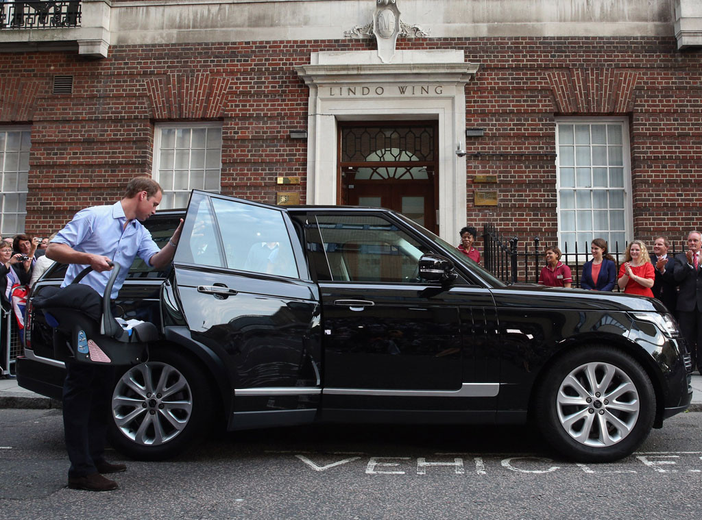 william prince range rover kate middleton driving own george andrew hospital newborn pick drives fitting breaking seat record afp cowie